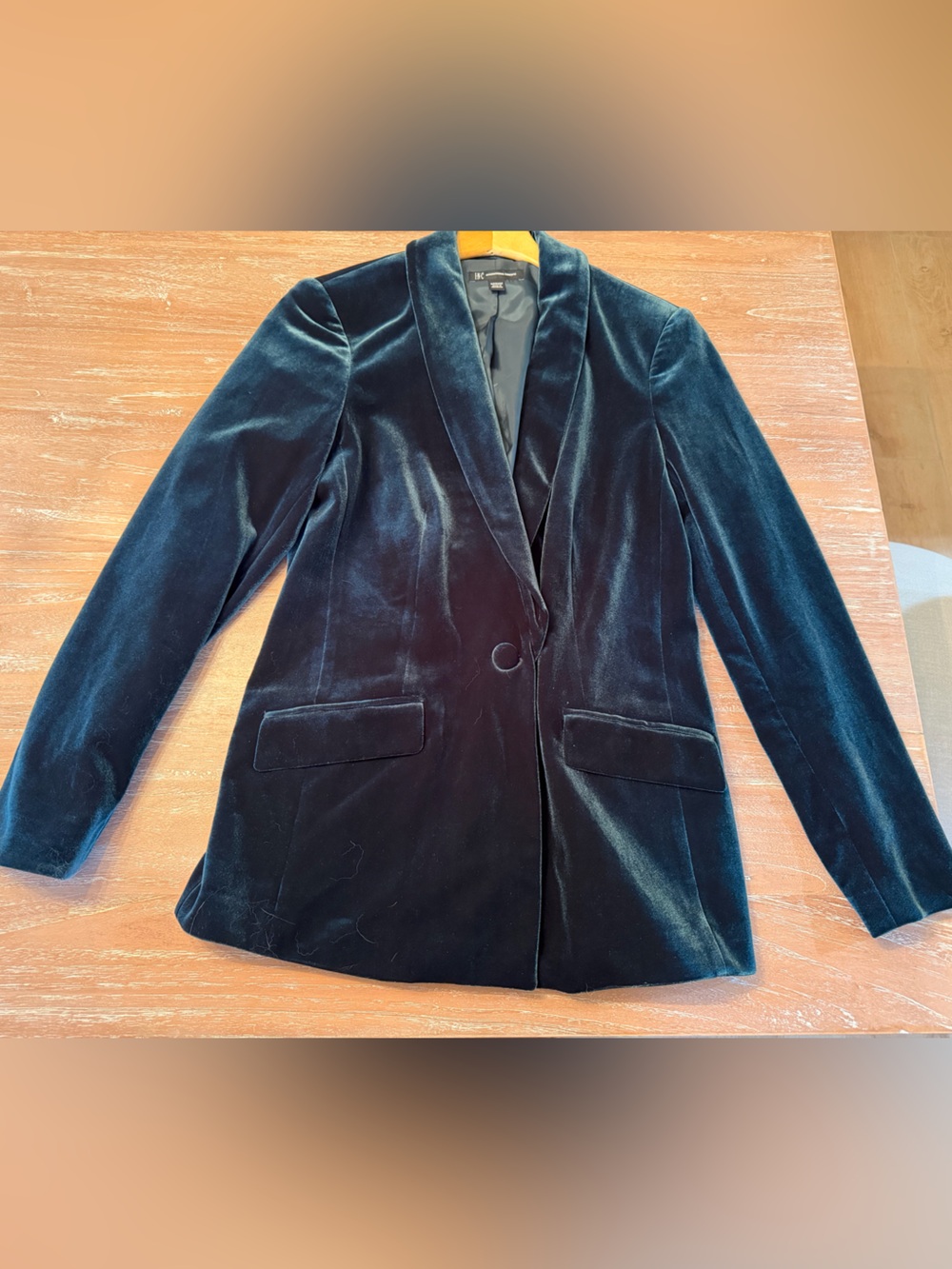 INC International Concepts Green Velvet Blazer